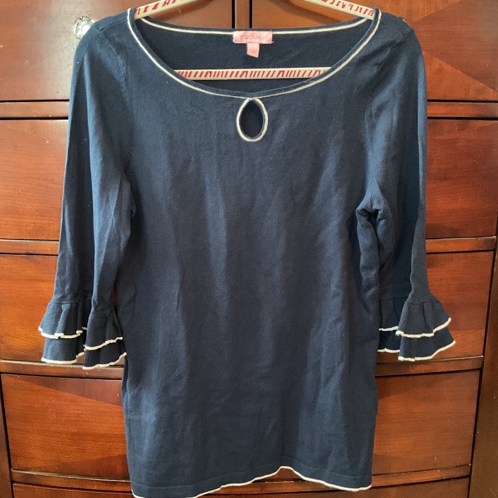 Lilly Pulitzer Ruffle Sweater XL